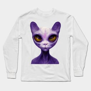 A cat alien purple Long Sleeve T-Shirt